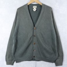 画像1: L.L.Bean コットンニットカーディガン XL (1)
