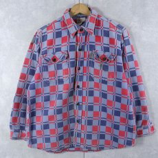 画像1: 80's チェック柄 ヘビーネルシャツ (1)