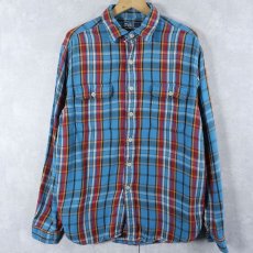 画像1: POLO Ralph Lauren チェック柄 ヘビーネルシャツ L (1)
