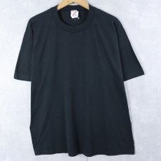 画像1: 90's JERZEES USA製 無地Tシャツ BLACK XL (1)