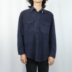 画像2: 40's SWEET-ORR USA製 フランネルワークシャツ NAVY (2)