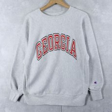 画像1: 90's Champion REVERSE WEAVE USA製 "GEORGIA" プリントスウェット L (1)