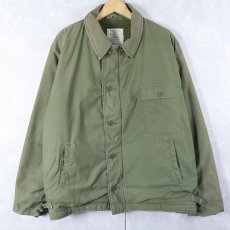 画像1: 80's U.S.NAVY A-2 デッキジャケット X-LARGE (1)