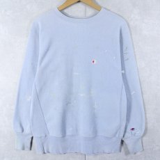 画像1: 90's Chamipon REVERSE WEAVE USA製 目付き スウェット L (1)