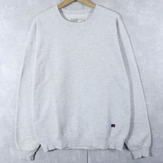 画像1: 90's L.L.Bean×RUSSELL ATHLETIC USA製 前V 無地スウェット L (1)