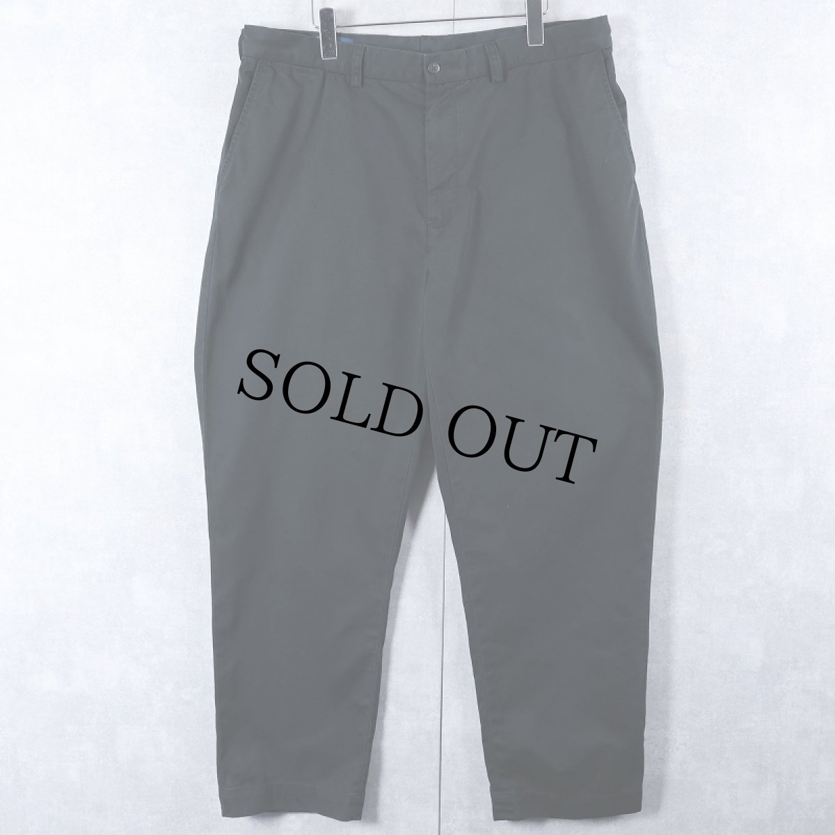 画像1: POLO Ralph Lauren 2タック チノトラウザーズ BLACK W37 (1)