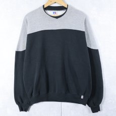 画像1: 90's RUSSELL ATHLETIC USA製 2トーン 無地スウェット XL (1)
