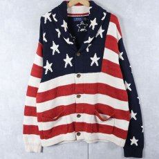 画像1: POLO Ralph Lauren 星条旗柄 コットンニットセーター XL (1)