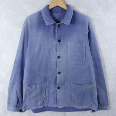 画像1: VINTAGE EURO コットンツイルワークカバーオール SIZE40 (1)