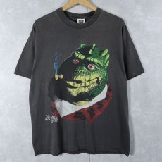 画像1: 90's Disney DINOSAUR USA製 "Earl Sinclair" TVドラマプリントTシャツ BLACK L (1)