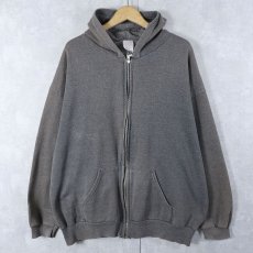 画像1: 90's Hanes フェードスウェットジップパーカー XL (1)