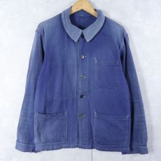 画像1: VINTAGE EURO コットンツイルワークカバーオール (1)
