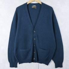 画像1: 80's BROOKS BROTHERS ENGLAND製 ラムウールニットカーディガン SIZE42 (1)
