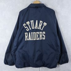 画像2: 60〜70's Champion C中ランタグ USA製 "STUART RAIDERS" フード付き コーチジャケット NAVY XXL (2)