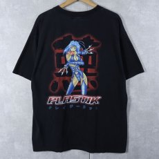 画像1: 90's〜 PLASTIK キャラクタープリントＴシャツ BLACK XL (1)