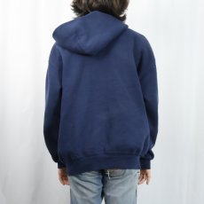 画像3: 90's RUSSELL ATHLETIC USA製 スウェットジップパーカー NAVY XL (3)