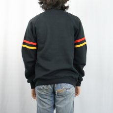 画像3: 80〜90's Disney MICKEY MOUSE USA製 フロッキー キャラクタープリントラグランスウェット BLACK XL (3)