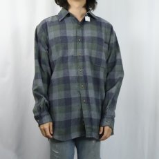 画像2: PENDLETON チェック柄 ウールシャツ M (2)