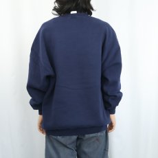 画像3: 90's RUSSELL ATHLETIC USA製 前V 無地スウェット NAVY XXL (3)