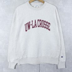 画像1: Champion REVERSE WEAVE "UW-LA CROSSE" プリントスウェット M (1)