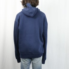 画像3: 90's RUSSELL ATHLETIC 無地 スウェットジップパーカー NAVY L (3)