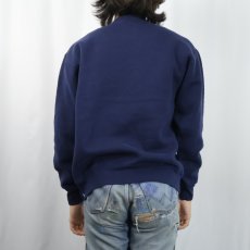 画像3: 90's RUSSELL ATHLETIC USA製 前V 無地スウェット NAVY L (3)