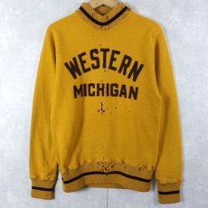 画像1: 40's O'Shea Knitting Mills "WESTERN MICHIGAN" レタードニットセーター SIZE40 (1)