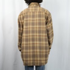 画像3: PENDLETON "FIELD SHIRT" チェック柄 ウールシャツ XL (3)