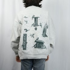 画像4: 90's rel-e-vant products USA製 鳥プリントスウェット XL (4)