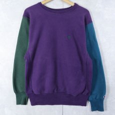 画像1: 90's Champion REVERSE WEAVE USA製 クレイジーパターン 目付きスウェット L (1)