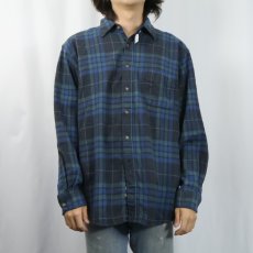 画像2: PENDLETON "LODGE SHIRT" チェック柄 ウールシャツ XL (2)