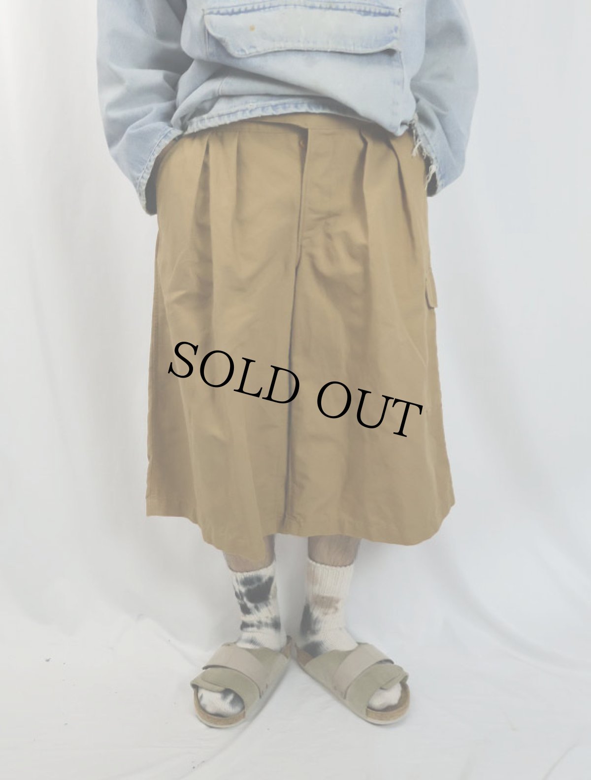 画像2: BANANA REPUBLIC コットンリネン グルカショーツ W28-35 (2)