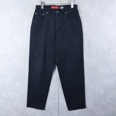 画像1: 90's Levi's SILVER TAB USA製 "LOOSE" ブラックデニムパンツ W30 (1)