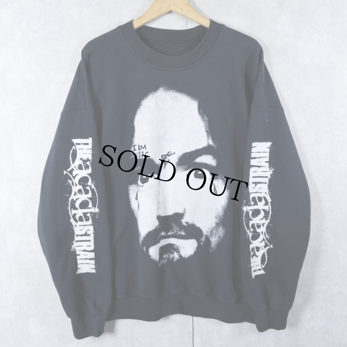 画像1: The Acacia Strain "Charles Manson" デスコアバンドプリントスウェット BLACK (1)