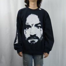 画像3: The Acacia Strain "Charles Manson" デスコアバンドプリントスウェット BLACK (3)