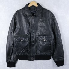 画像1: Blooker "A-2 TYPE" レザージャケット BLACK SIZE50 (1)