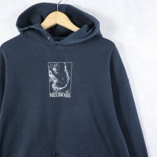 画像1: Neurosis ハードコアパンクバンド プリントスウェットフーディー BLACK (1)