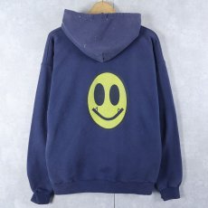 画像1: Hanes ULTIMATE COTTON "Beast" プリントスウェットフーディー NAVY (1)