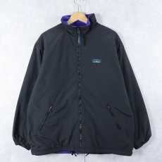 画像1: 90's L.L.Bean "Warm-up Jacket" フリースライナー シェルドジャケット BLACK L (1)