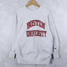 画像1: 90's Champion REVERSE WEAVE USA製 "BOSTON UNIVERSITY" プリントスウェット XL (1)