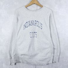 画像1: 80's Champion REVERSE WEAVE USA製 トリコタグ "INDIANAPOLIS COLTS" プリントスウェット L (1)