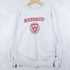 画像1: 80's Champion REVERSE WEAVE USA製 "HARVARD" ラバープリントスウェット L (1)