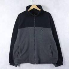 画像2: GERRY リバーシブル フリース×ナイロンジップジャケット BLACK (2)