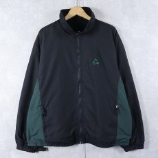 画像1: GERRY リバーシブル フリース×ナイロンジップジャケット BLACK (1)