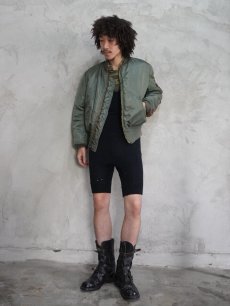 画像1: 30〜40's Pilgrim Knitting Mills ウールレスリングシングレット NAVY (1)