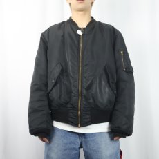 画像3: 民間品 90's ALPHA INDUSTRIES, INC USA製 MA-1 フライトジャケット XXL (3)
