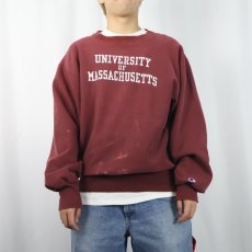 画像2: 90's Champion REVERSE WEAVE "UNIVERSITY OF MASSACHSETTS" プリントスウェット XXL (2)