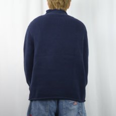 画像3: J.CREW ALWAYS ロールネック コットンニットセーター NAVY (3)