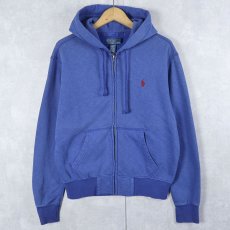 画像1: POLO Ralph Lauren ロゴ刺繍 スウェットジップパーカー S (1)