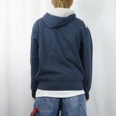 画像3: POLO Ralph Lauren ロゴ刺繍 スウェットジップパーカー NAVY L (3)